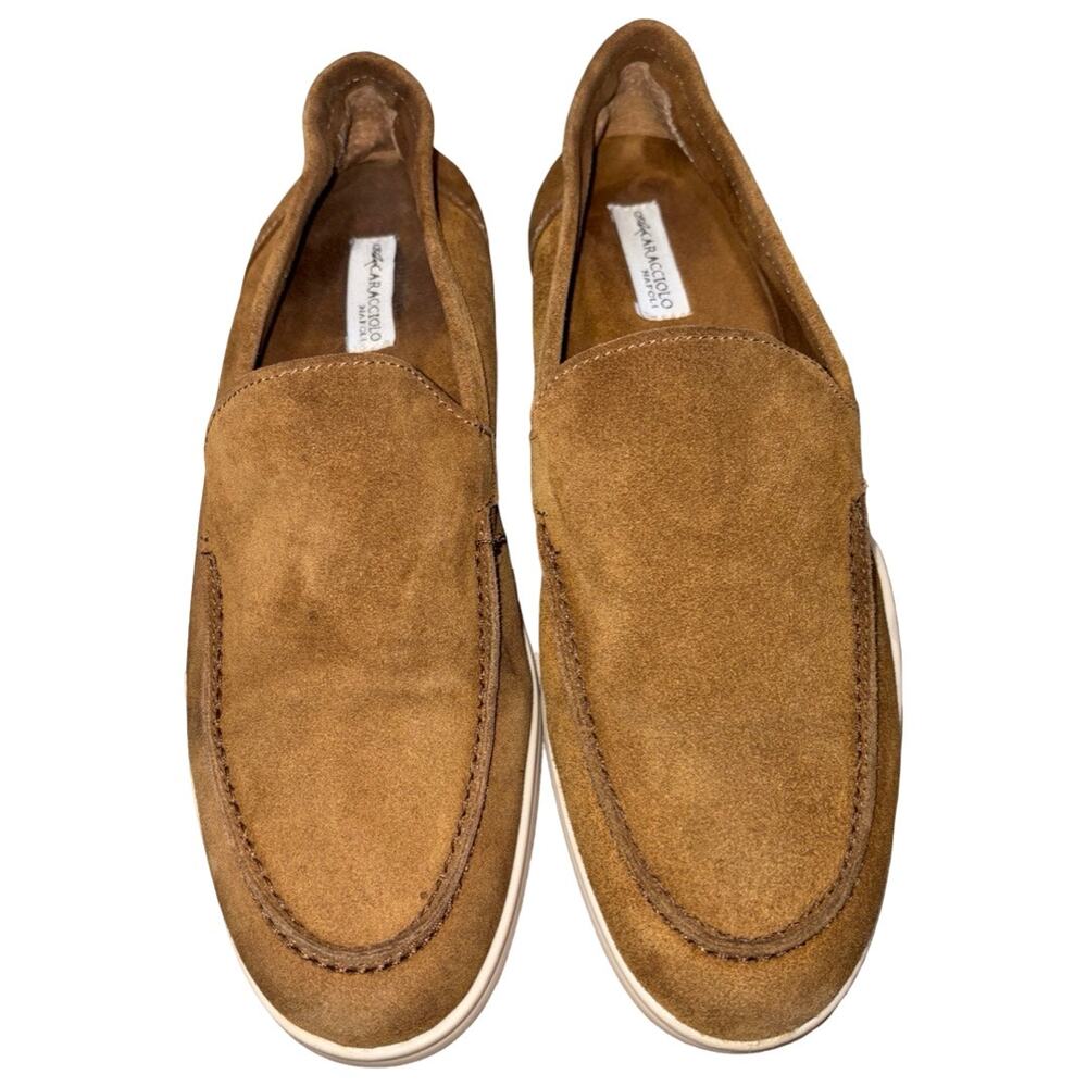 Caracciolo Napoli Brown Suede Leather Loafers    Size: EU 39 /US 9 Women's